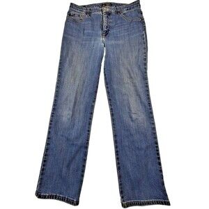 Lee Womens Straight Leg Jeans Size 10 High Rise Relaxed Fit Denim Pants